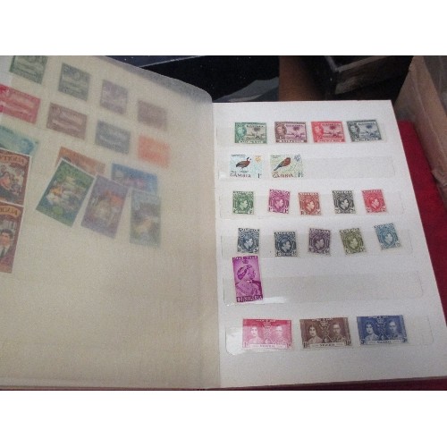 215 - 3 X STOCK BOOKS OF WORLDWIDE STAMPS - INCLUDING ONE OF BERMUDA STAMPS, TOGETHER WITH A LARGE QUANTIT... 