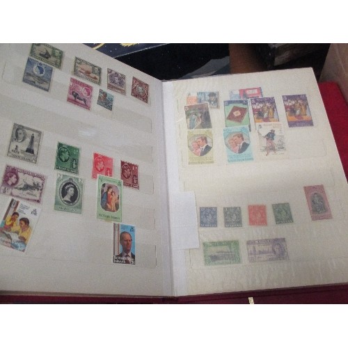 215 - 3 X STOCK BOOKS OF WORLDWIDE STAMPS - INCLUDING ONE OF BERMUDA STAMPS, TOGETHER WITH A LARGE QUANTIT... 