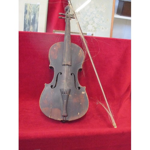 220 - LATE 19TH / EARLY 20TH CENTURY VIOLIN AND BOW