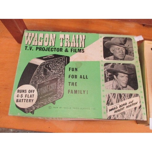 311A - VINTAGE WAGON TRAIN TOY TV PROJECTOR - IN ORIGINAL BOX