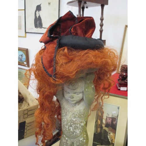 290 - A VINTAGE COLLECTION OF HATS AND WIGS FOR THEATRE STAGE PLAYS, TUDOR STYLE - PROBABLY ROBIN HOOD, OR... 