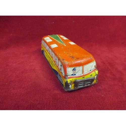 298 - CIRCA 1940'S TINPLATE TOY COACH 