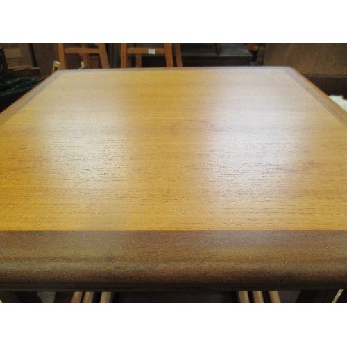 310A - MID CENTURY NEST OF 3 G-PLAN TEAK SADDLE TABLES