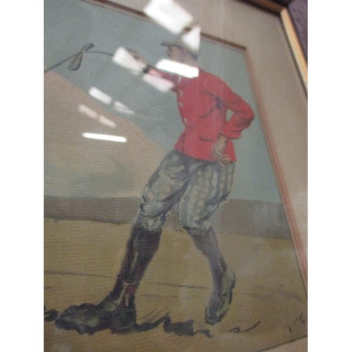 399 - GOOD PAIR OF EARLY 20TH CENTURY HARE COURSING PRINTS IN PERIOD OAK FRAMES , SIGNED IN PENCIL BY THE ... 