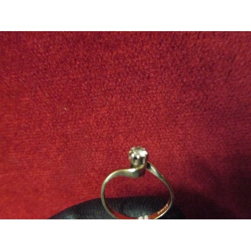 73D - DIAMOND SOLITAIRE ENGAGEMENT RING SET IN 9CR GOLD .25CRT DIA   WEIGHT 2.5GR SIZE I.5