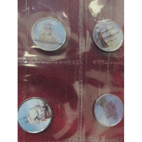 78H - SET OF 15 SOMALIA 1 SHILLING SAILING SHIP COINS - 2014