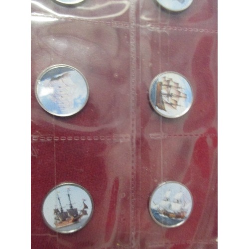 78H - SET OF 15 SOMALIA 1 SHILLING SAILING SHIP COINS - 2014