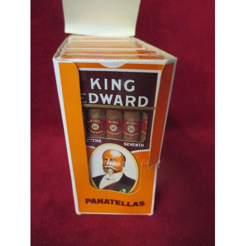 100B - 9 BOXES OF 5 (45 TOTAL) KING EDWARD PANATELLAS - CIGARS - ALL UNOPENED AND SEALED IN CARBOARD OUTER ... 