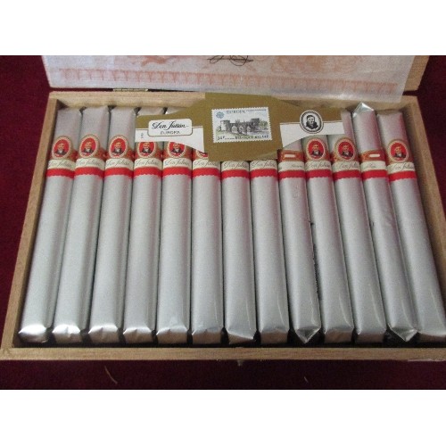 100C - WOODEN BOX OF 25 UNOPENED DON JULIAN NO 1 CIGARS - ALL SEALED