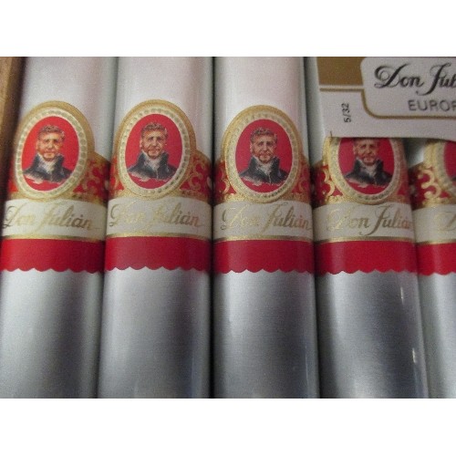 100C - WOODEN BOX OF 25 UNOPENED DON JULIAN NO 1 CIGARS - ALL SEALED