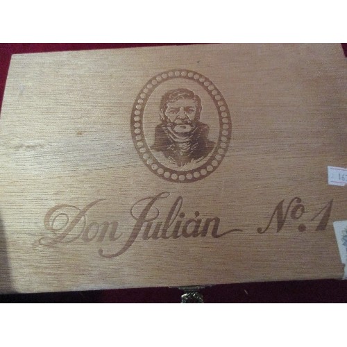 100C - WOODEN BOX OF 25 UNOPENED DON JULIAN NO 1 CIGARS - ALL SEALED