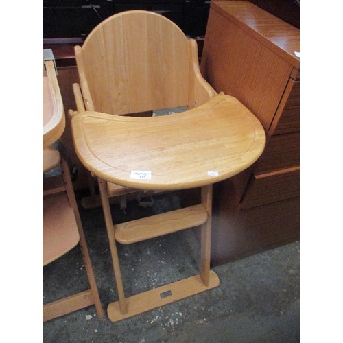 327 - SOLID WOOD HIGH CHAIR BY 