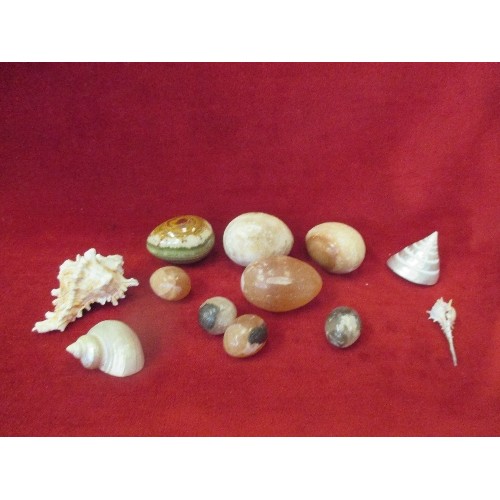 74A - 8 ONYX EGGS AND 4 SHELLS