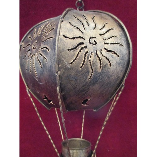 72 - METAL HOT AIR BALLOON CANDLE HOLDER