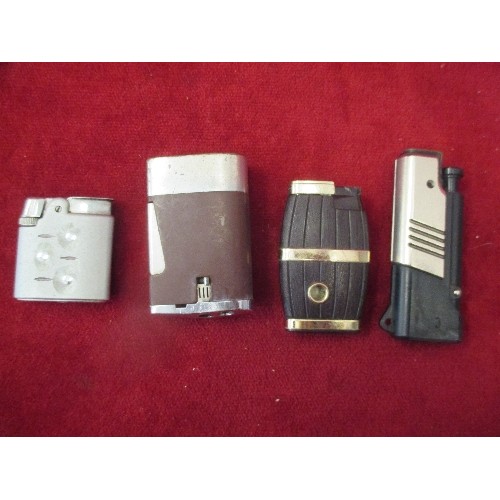 8 - FOUR VINTAGE CIGARETTE LIGHTERS INCLUDING TWO BY RONSON