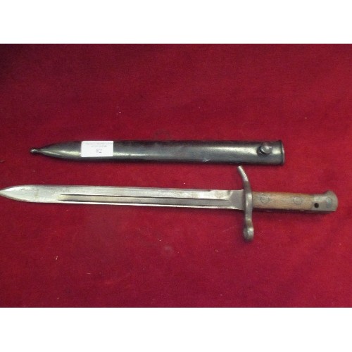 82 - VERY RARE BAYONET, FINNISH M28 CIVIL GUARD, MADE FOR M38 RIFLE, MODEL 1928.