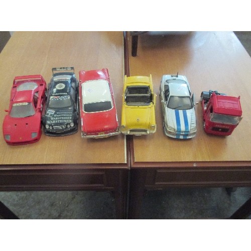 145 - BOX OF MODEL CARS, CORGI, LLEDO ETC, MATCHBOX AND LARGER.