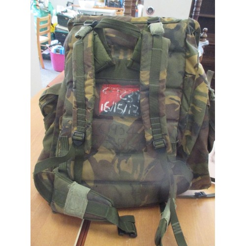 147 - BERGAN RUCKSACK, ARMY INFANTRY ISSUE WITH FULL FRAME.