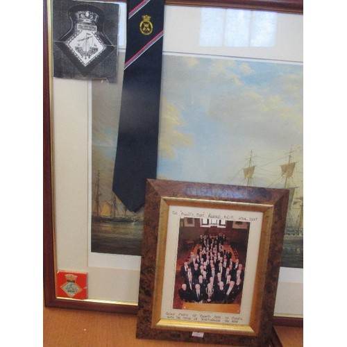 205 - 'BOUNTY BOYS ASSOCIATION' NICE LOT, VETERAN BOUNTY BOYS ITEMS, INCLUDING LARGE FRAMED PRINT[77 X 61C... 