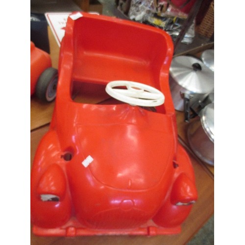 233 - 1970'S CHILDS RED PLASTIC CAR