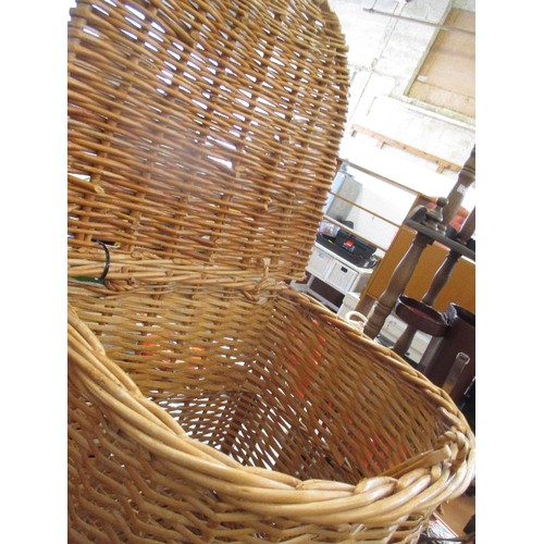 239 - WICKER LAUNDRY BASKET