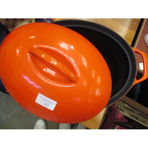 347 - COLORCAST OF WATERFORD IRELAND COOKING POT - LE CREUSET STYLE