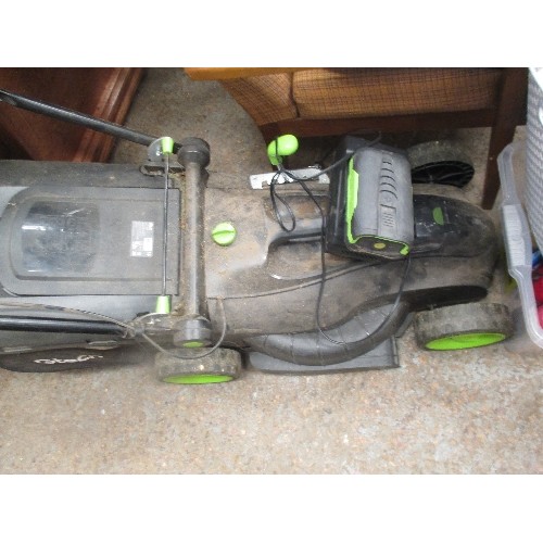 383 - G TECH CORDLESS LAWNMOWER WITH BATTERY AND CHARGER