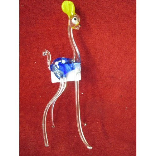 5 - MURANO LAMP GLASS DEER FIGURE - 16CM