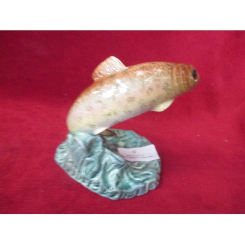 6 - CERAMIC TROUT, PROBABLY BY BESWICK, IMPRESSED MARK 