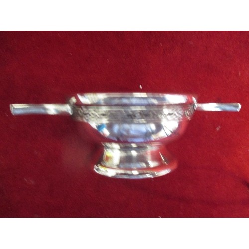 14 - PEWTER SCOTTISH HIGHLAND QUAICH WITH BOX