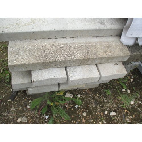 473 - QUANTITY OF COPING STONES FOR A BRICK WALL ( 12 60CM X 16CM AND 2 90CM X 31CM)