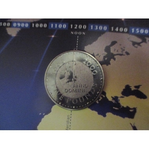 33 - A 1999 / 2000 SECOND MILLENIUM UNCIRCULATED COIN IN WALLET