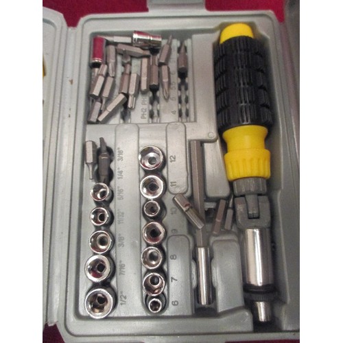 89 - COMBINATION TOOL SET IN BOX WITH SCREWDRIVER AND PLIERS