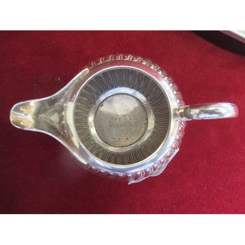 34 - VICTORIAN ENGLISH SILVER CREAM JUG. JAMES DIXON & SONS, SHEFFIELD 1884 - 160 GRAMS