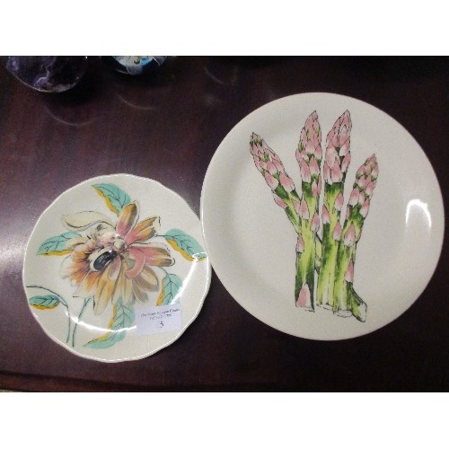 5 - A CLARICE CLIFF ROYAL STAFFORDSHIRE ASPARAGUS PLATE FROM THE 