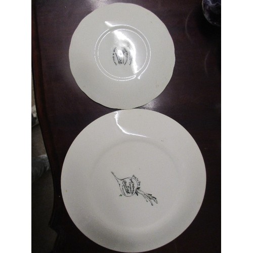 5 - A CLARICE CLIFF ROYAL STAFFORDSHIRE ASPARAGUS PLATE FROM THE 