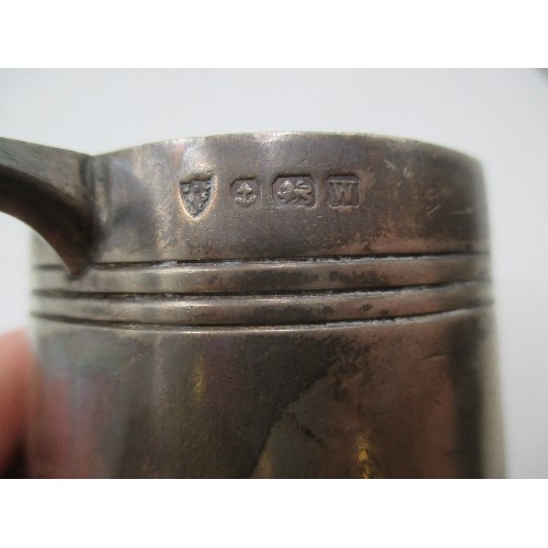 33 - STERLING SILVER CHRISTENING MUG WITH INITIALS AND DATE 1947, BIRMINGHAM HALLMARK 1946 - 158 GRAMS