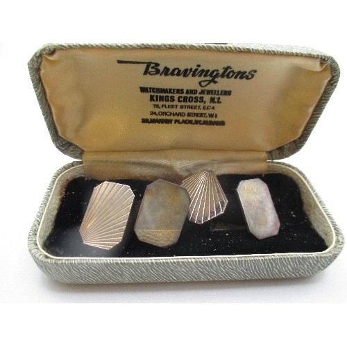 45 - PAIR OF SILVER CUFF LINKS BIRMINGHAM