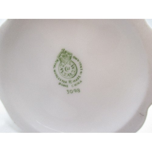 16 - ROYAL WORCESTER WHITE BONE CHINA DOLPHIN AND SHELL DISH, DATE MARK FOR 1932, 12CM H, TOGETHER WITH A... 