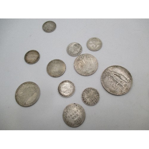 98G - COLLECTION OF SILVER COINS INC HALF CROWNS (1884, 1890, 1891, 1897, 1898, 1923). EDWARD VI FLORIN, 2... 