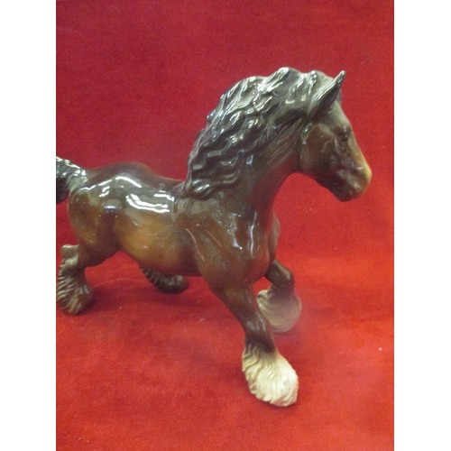 11 - BESWICK CANTERING SHIRE HORSE - 25CM X 22CM