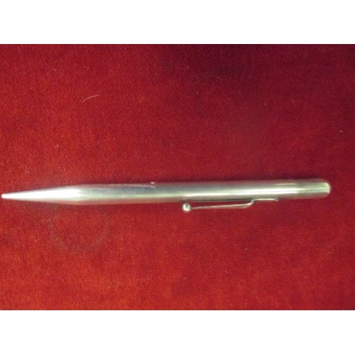 41 - SOLID SILVER PROPELLING PENCIL BY MABIE TODD & CO FYNE POYNT LONDON 1951