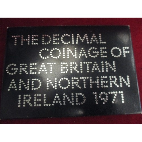 45A - A PROOF SET OF THE DECIMAL CONS OF GREAT BRITAIN AND NORTHERN IRELAND 1971 -IN CASE AND COVER