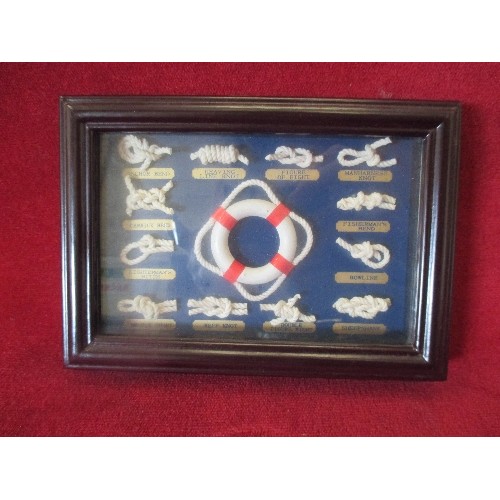 67 - SEAMAN'S KNOTS IN A FRAME.