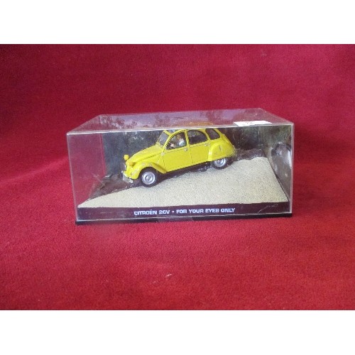 68 - JAMES BOND 007, DIE-CAST MODEL CITROEN 2CV IN CLEAR BOX.