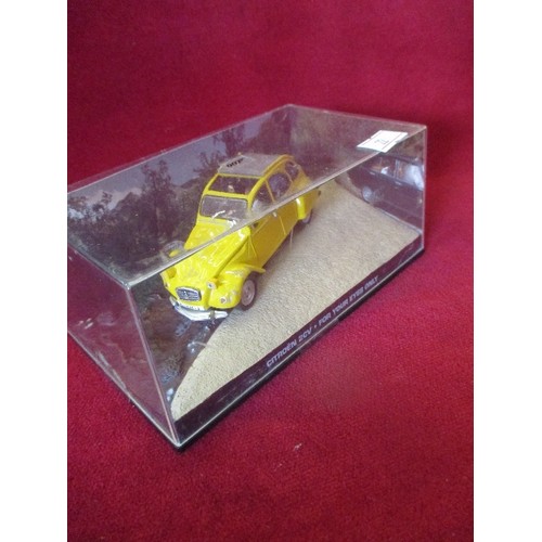 68 - JAMES BOND 007, DIE-CAST MODEL CITROEN 2CV IN CLEAR BOX.