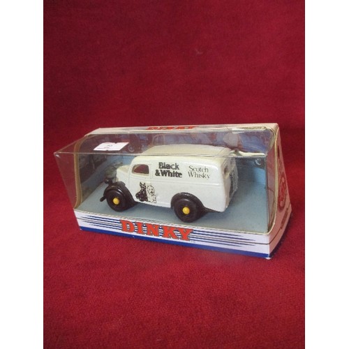 69 - DINKY MATCHBOX 1950 FORD E83W 10 CWT VAN. BOXED. BLACK & WHITE SCOTCH WHISKEY.