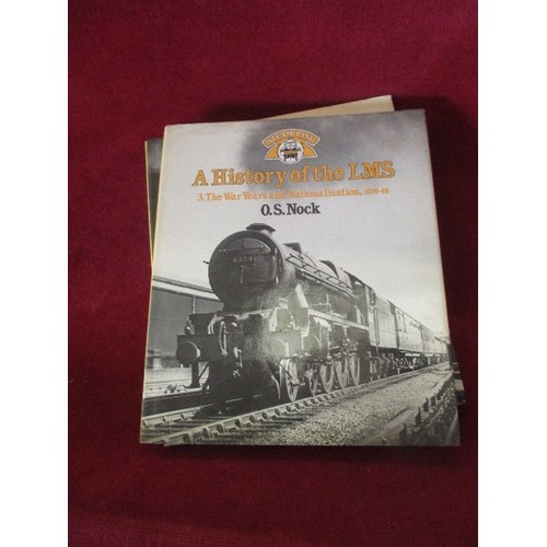 79 - 4 STEAM RAILWAY ENTHUSIASTS BOOKS. INCLUDING 3 X HISTORY OF LMS, AND M&GN IN FOCUS.