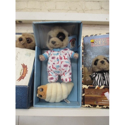 97 - COMPARE THE MARKET MEERKATS, INCLUDES SAFARI OLEG, BABY OLEG & ALEKSANDR. BOXED.