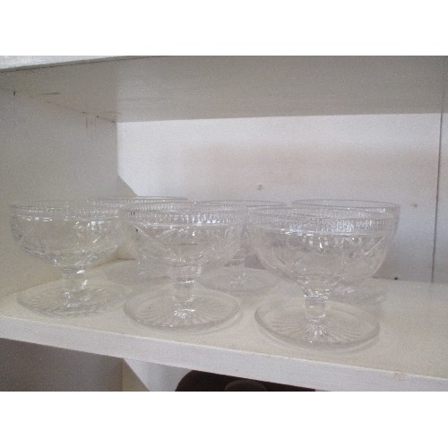 100 - 6 CUT-GLASS SUNDAE DISHES.